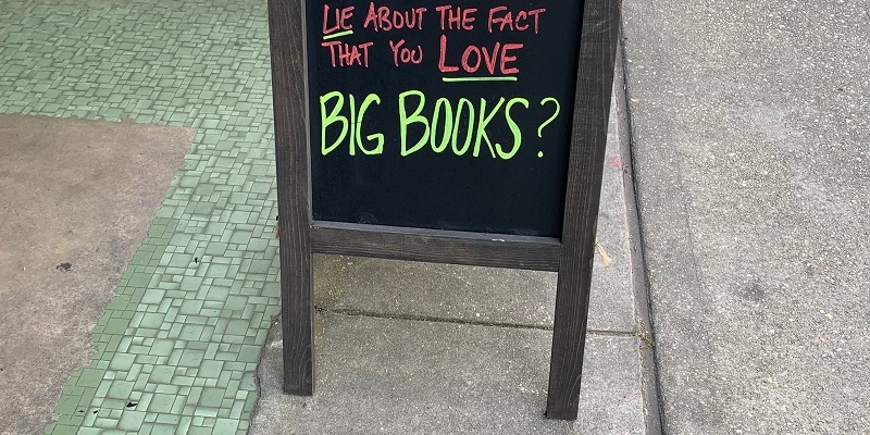The Haunted Book Shop Funny sign PlantingMe.com